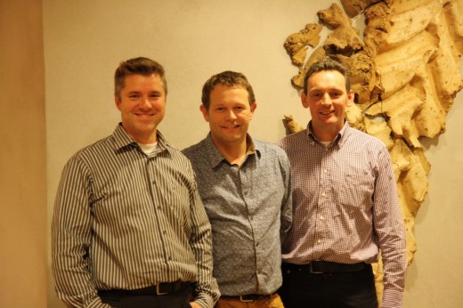 Van links naar rechts: Raymond Derks, Patrick van den Hurk (publiekswinnaar) en Pierre van Oort (beste bedrijfsadviseur 2013).